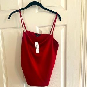 NEVER BEEN WORN Red J. Crew cowl neck cami.